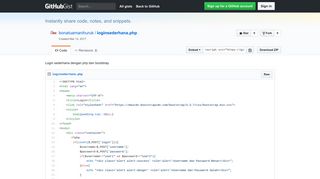 Login sederhana dengan php dan bootstrap · GitHub