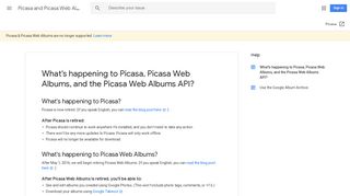 What's happening to Picasa, Picasa Web Albums, and the Picasa ...
