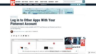 Log in to Other Apps With Your Pinterest Account | News & Opinion ...