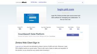 Login.pld.com website. Zimbra Web Client Sign In.