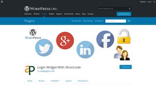 Login Widget With Shortcode | WordPress.org