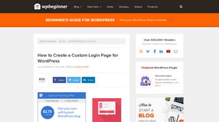 How to Create a Custom Login Page for WordPress - WPBeginner