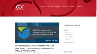 Pocket Money Capital Partners To Offer MasterCard Prepaid Payroll ...