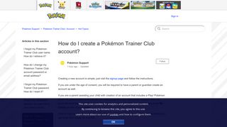 How do I create a Pokémon Trainer Club account? – Pokémon Support