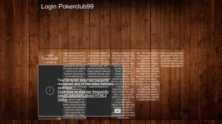 Login Pokerclub99