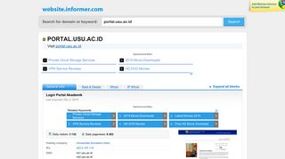 portal.usu.ac.id at WI. Login Portal Akademik - Website Informer