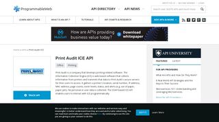 Print Audit ICE API | ProgrammableWeb