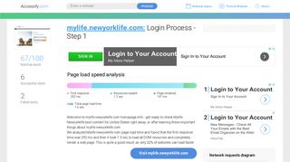 Access mylife.newyorklife.com. Login Process - Step 1