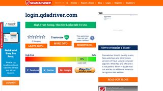 Login.qdadriver.com Reviews| Scam check for login.qdadriver.com| is ...