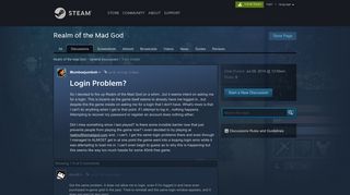 Login Problem? :: Realm of the Mad God General Discussions