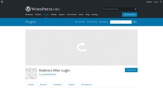 Redirect After Login | WordPress.org