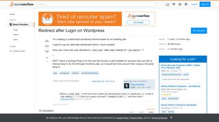 Redirect after Login on Wordpress - Stack Overflow