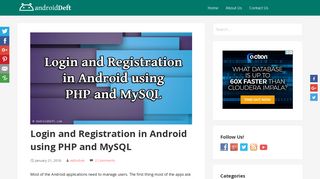 Login and Registration in Android using PHP and MySQL ...