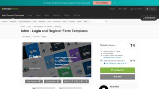 Iofrm - Login and Register Form Templates by brandio | ThemeForest