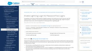 Enable Lightning Login for Password-Free Logins - Salesforce Help