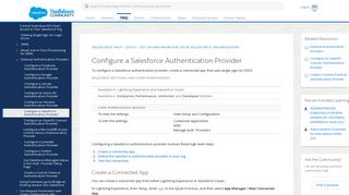 Configure a Salesforce Authentication Provider - Salesforce Help
