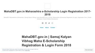 MahaDBT.gov.in | Samaj Kalyan Vibhag Maha E-Scholarship ...