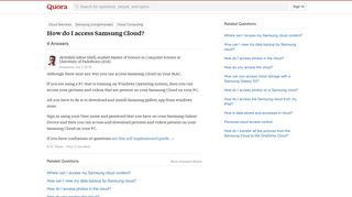 How to access Samsung Cloud - Quora