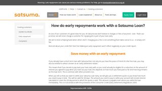 Early repayment | Satsuma Loans