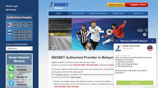 SBOBET Authorised Provider in Malaysia |