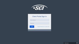 SCI Client Portal - Login