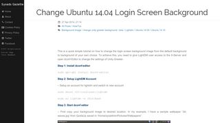 Change Ubuntu 14.04 Login Screen Background · Sysads Gazette