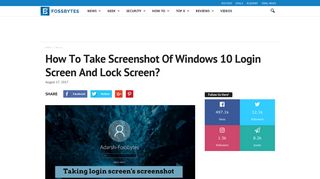 How To Take Screenshot Of Windows 10 Login Screen And Lock ...