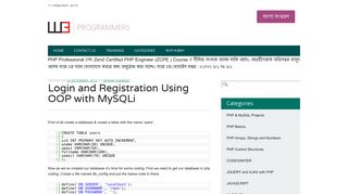 Login and Registration Using OOP with MySQLi - w3programmers