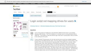 Login script not mapping drives for users - Microsoft