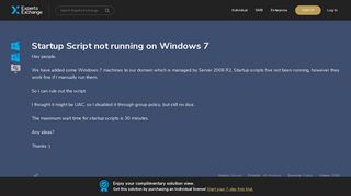 [SOLUTION] Startup Script not running on Windows 7