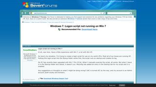 Logon script not running on Win 7 - Windows 7 Help Forums