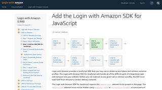 Add the Login with Amazon SDK for JavaScript | Login with Amazon
