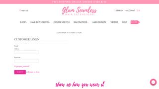 Customer Login | Glam Seamless Hair Extension Orders