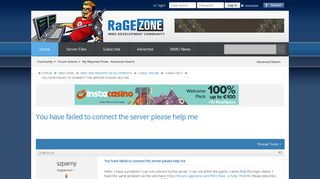 You have failed to connect the server please help me - RaGEZONE ...