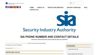 SIA Phone Number and Contact Details - Intelligent Protection
