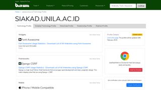 siakad.unila.ac.id Technology Profile - BuiltWith