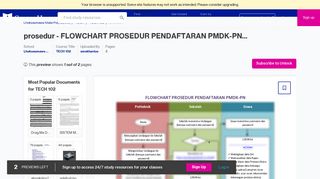 prosedur - FLOWCHART PROSEDUR PENDAFTARAN PMDK-PN ...