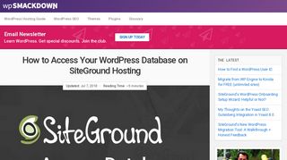 How to Access WordPress Database on SiteGround Hosting (VIDEO)