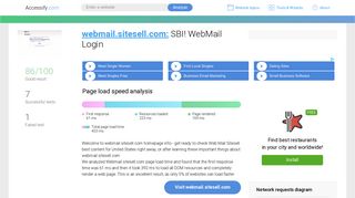 Access webmail.sitesell.com. SBI! WebMail Login