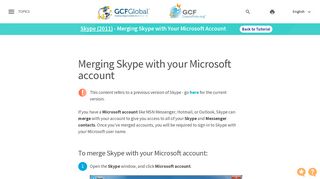 Skype (2011): Merging Skype with Your Microsoft Account