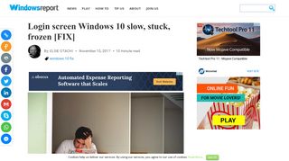 Login screen Windows 10 slow, stuck, frozen [FIX] - Windows Report