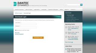Download Login - Dantec Dynamics