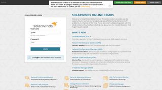SolarWinds Demo | Online Orion Demo Login
