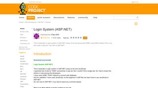 Login System (ASP.NET) - CodeProject