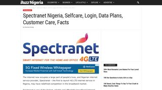 Spectranet Nigeria, Selfcare, Login, Data Plans, Customer Care, Facts