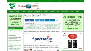 Spectranet Nigeria Login & Self Care Portal - Nigerian Infopedia