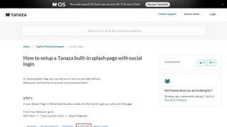 How to setup a Tanaza built-in splash page with social login
