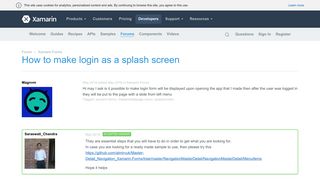 How to make login as a splash screen — Xamarin Community Forums