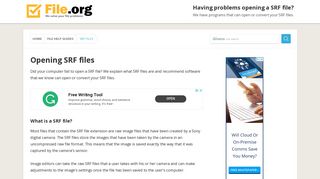 SRF File - What is it and how do I open it? - File.org