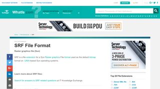 What is SRF? What Opens a SRF? File Format List from WhatIs.com